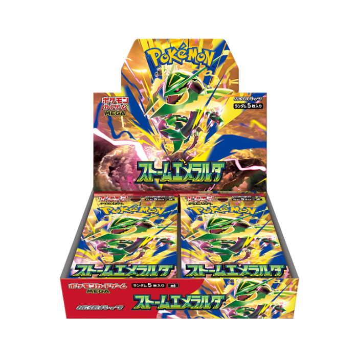storm emeralda m6 rayquaza mega pokemon display box 